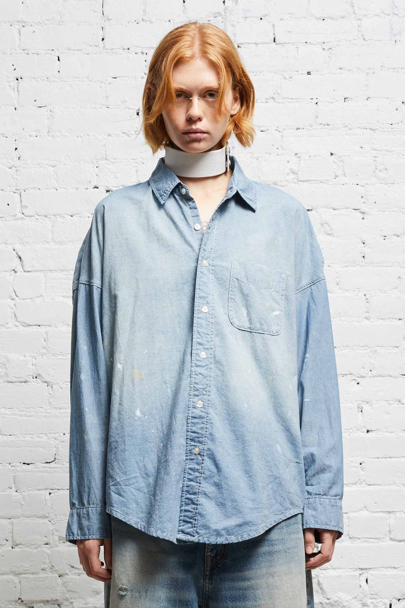 Long Sleeve Button-Up - Blue Chambray - R13