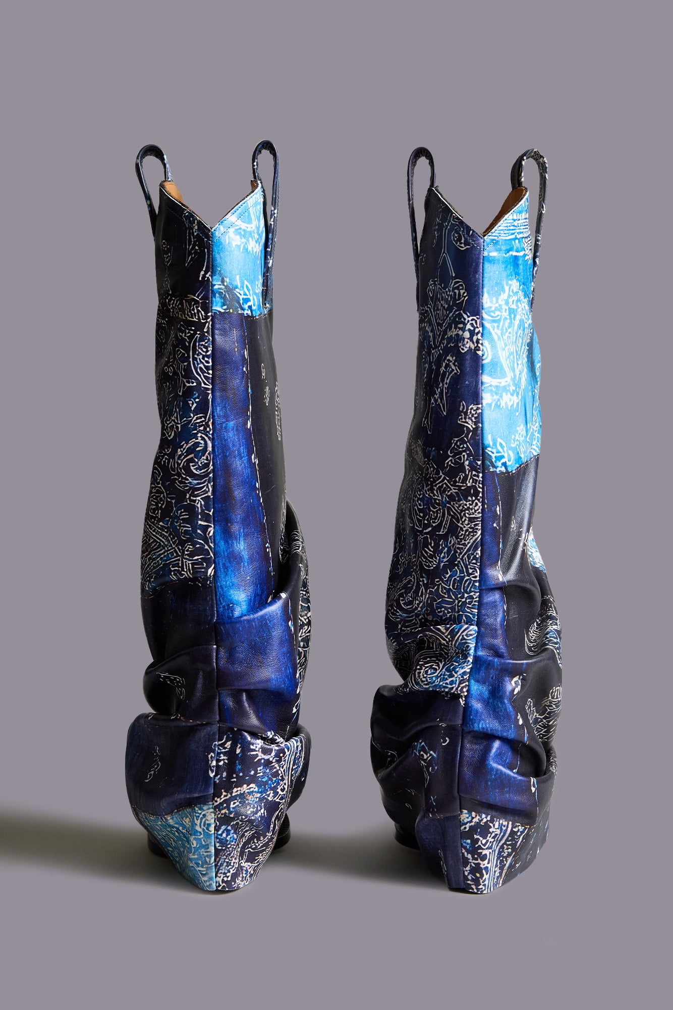 Mid Cowboy Boots W/Sleeve - Blue Bandana - R13