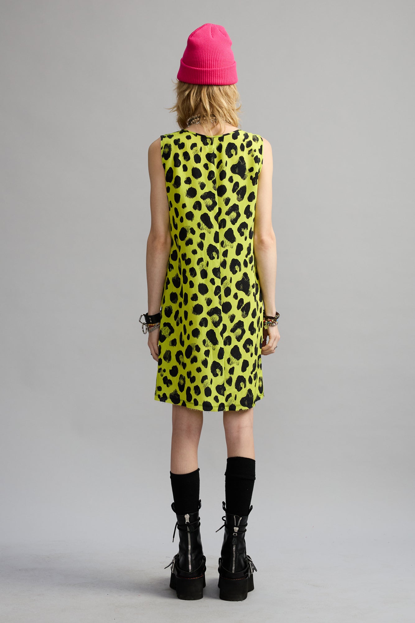 Mini Tank Slip - Yellow Cheetah Print - R13