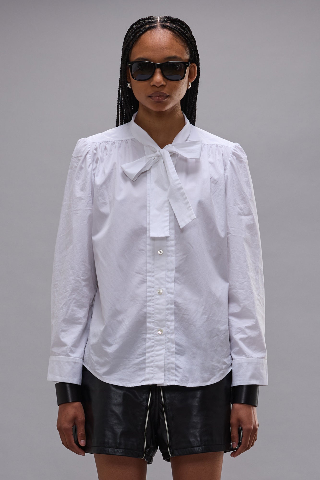 NECK TIE SHIRT - WHITE - R13