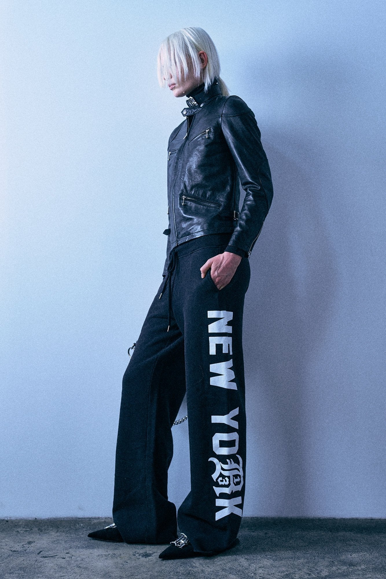 New York 13 Wide Leg Sweatpant - Black