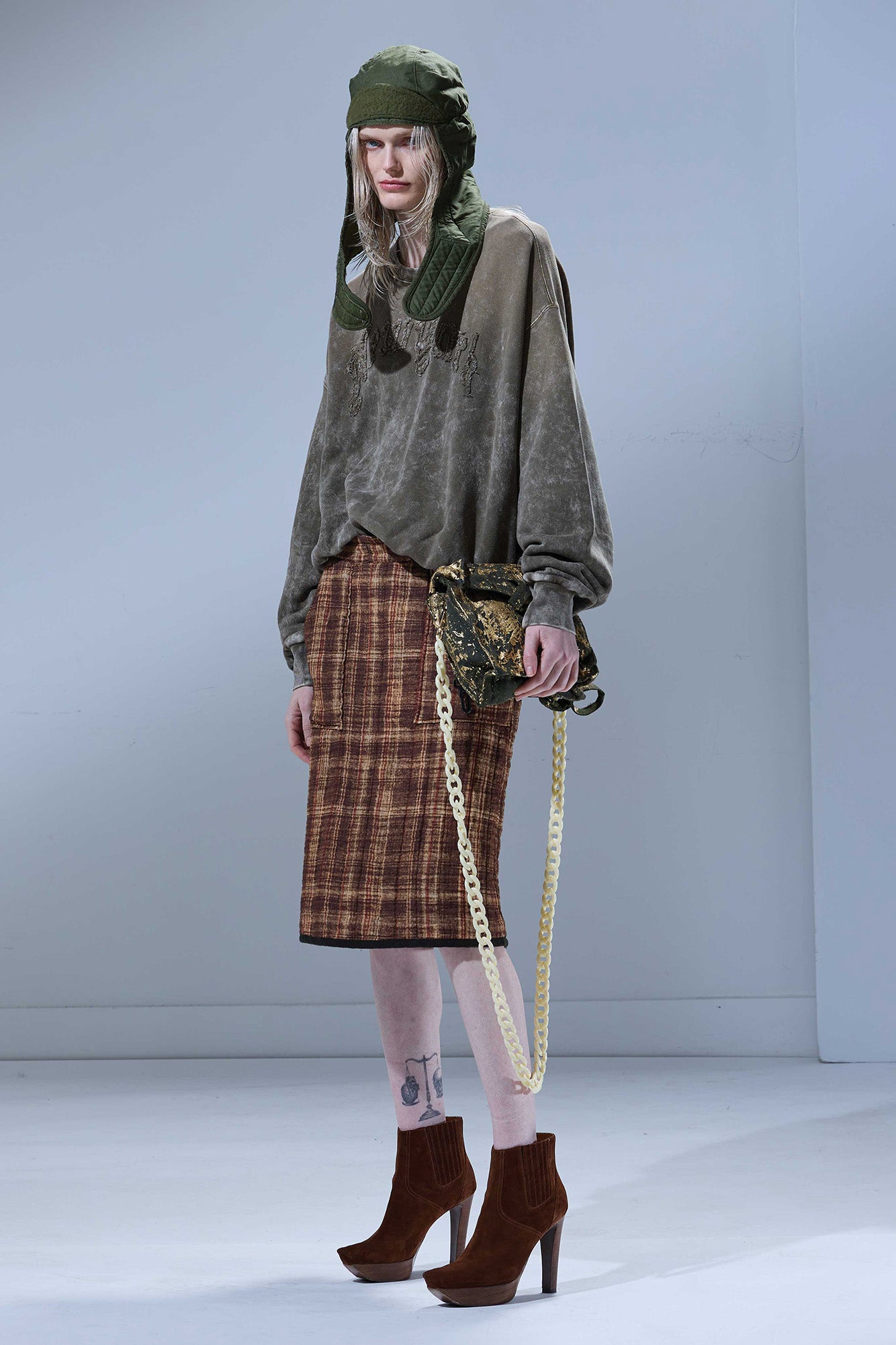 NEW YORK BALLOON CREWNECK - ACID OLIVE GREEN - R13