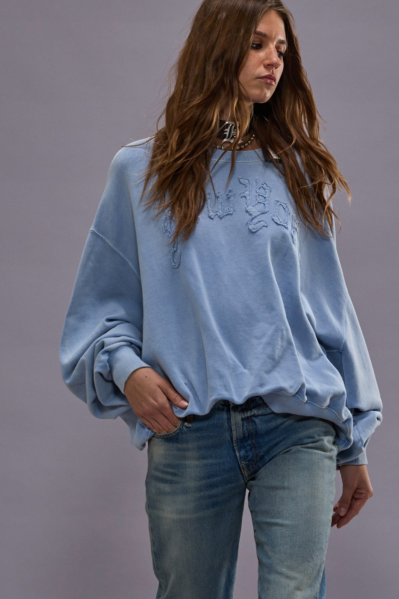 NEW YORK BALLOON CREWNECK - LIGHT BLUE - R13