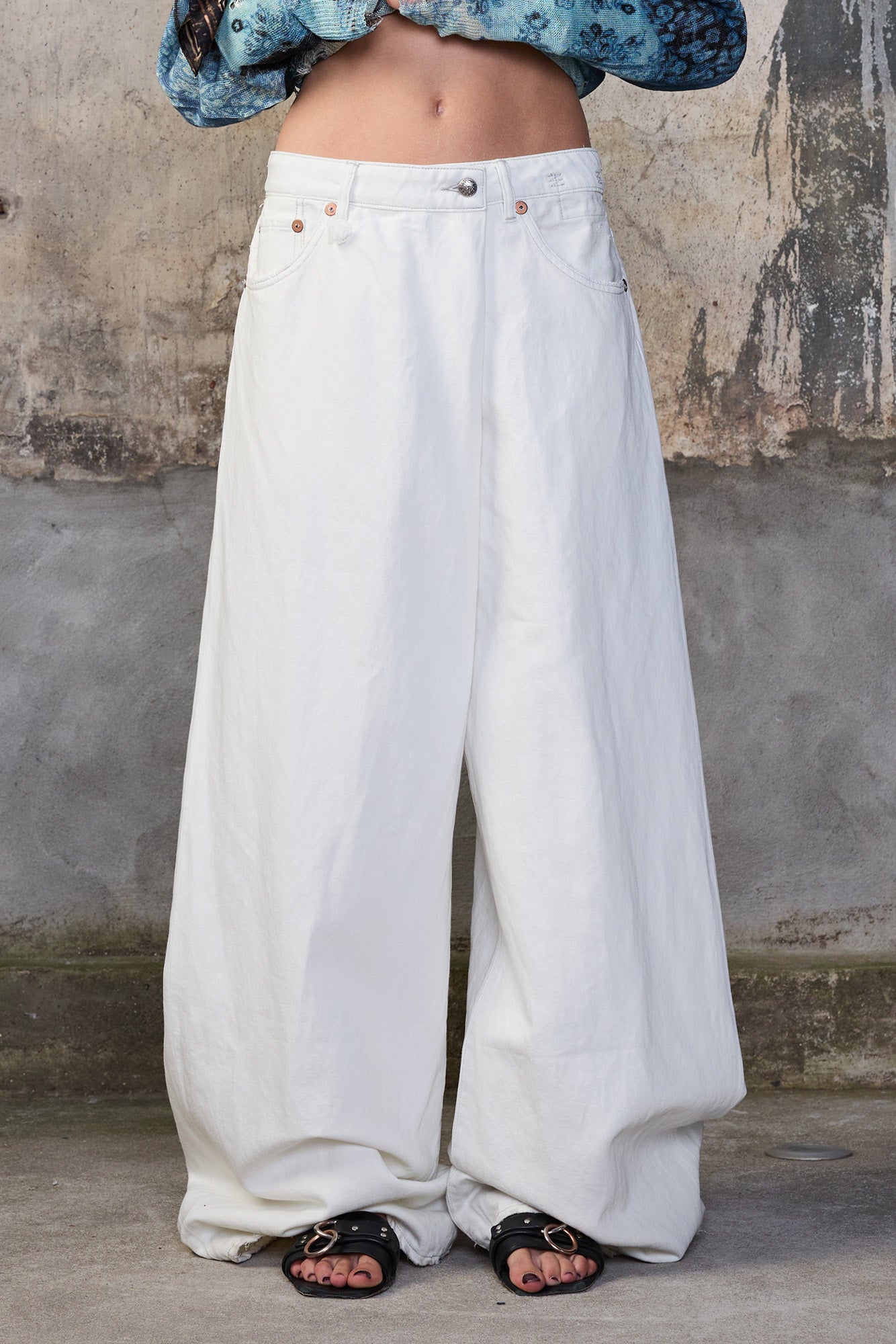 NICO WRAP JEAN - WORN WHITE TWILL - R13