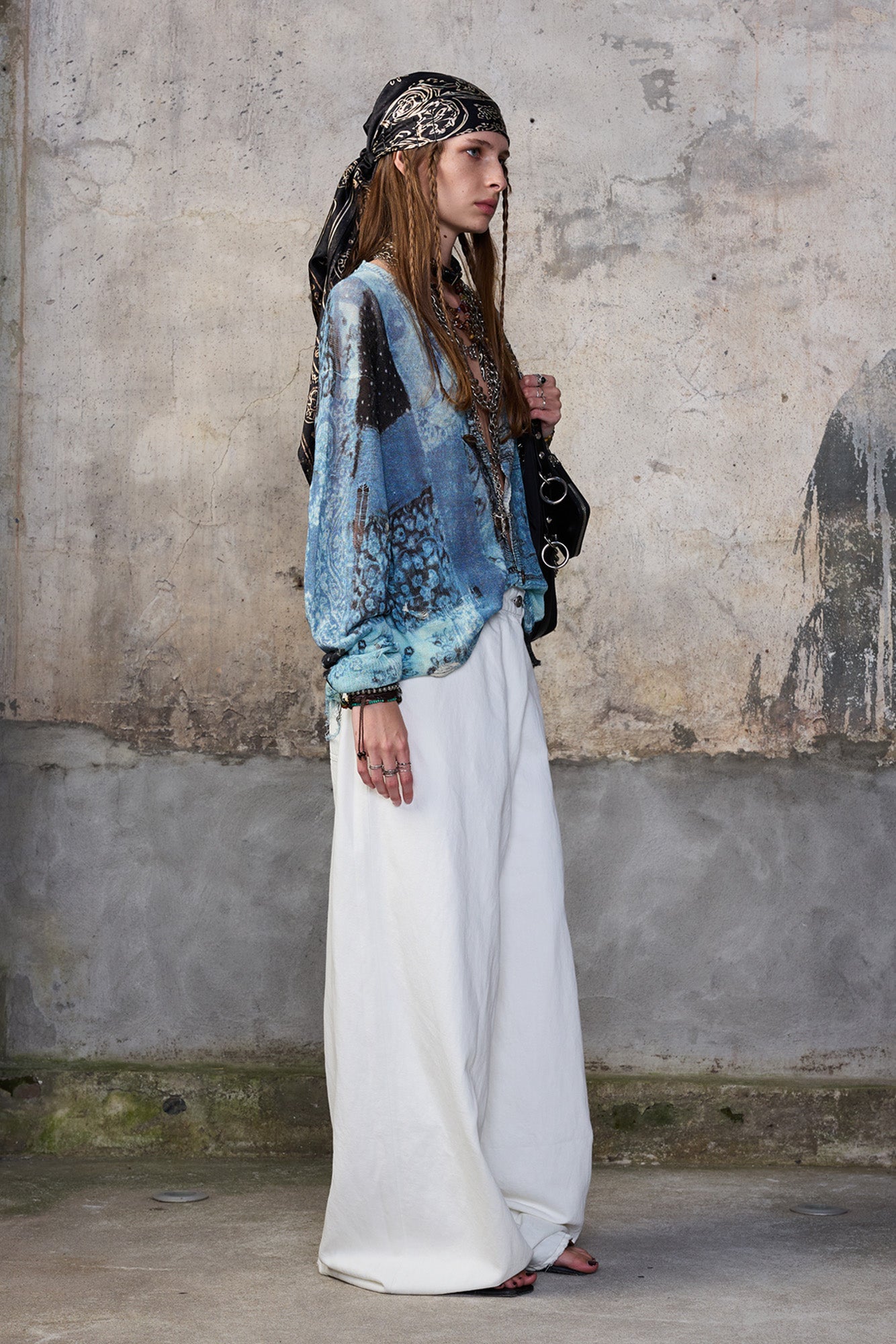 Nico Wrap Jean - Worn White Twill - R13