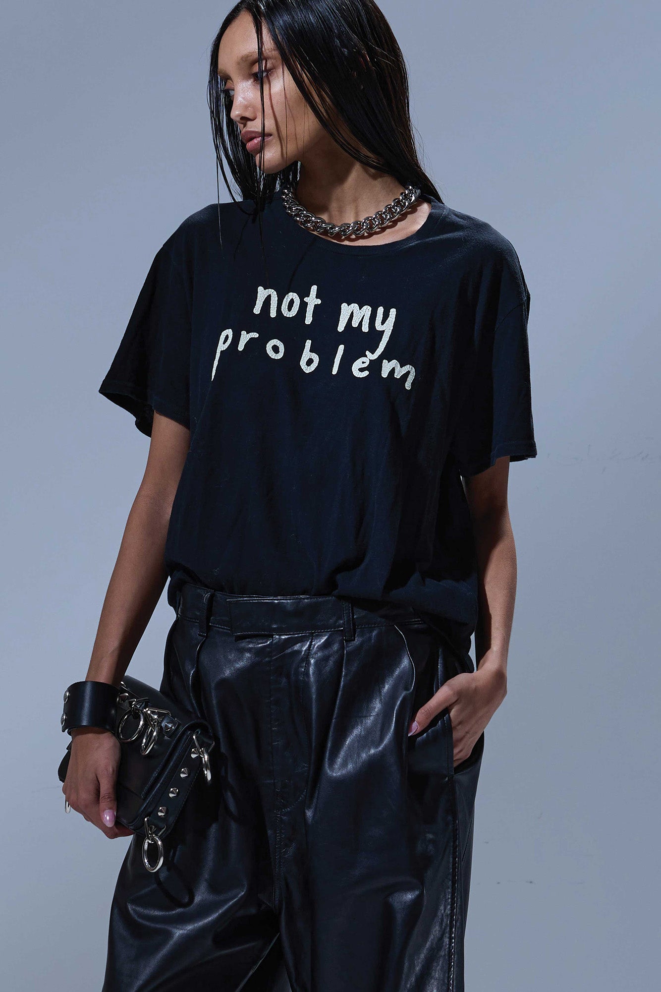 NOT MY PROBLEM BOY T - BLACK - R13