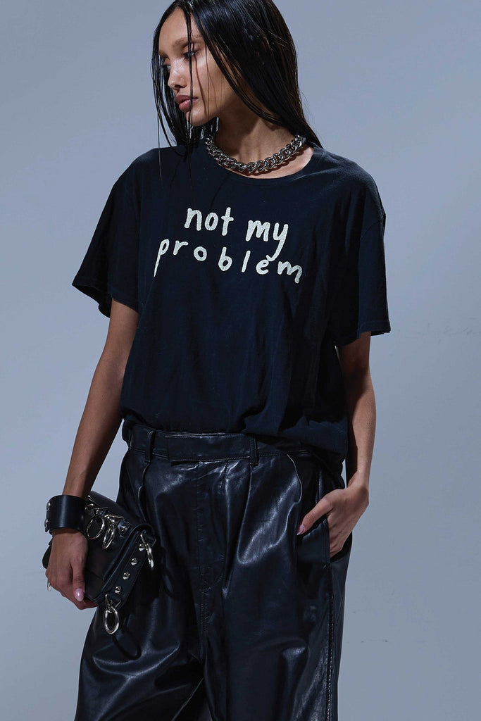 Not My Problem Boy T - Black