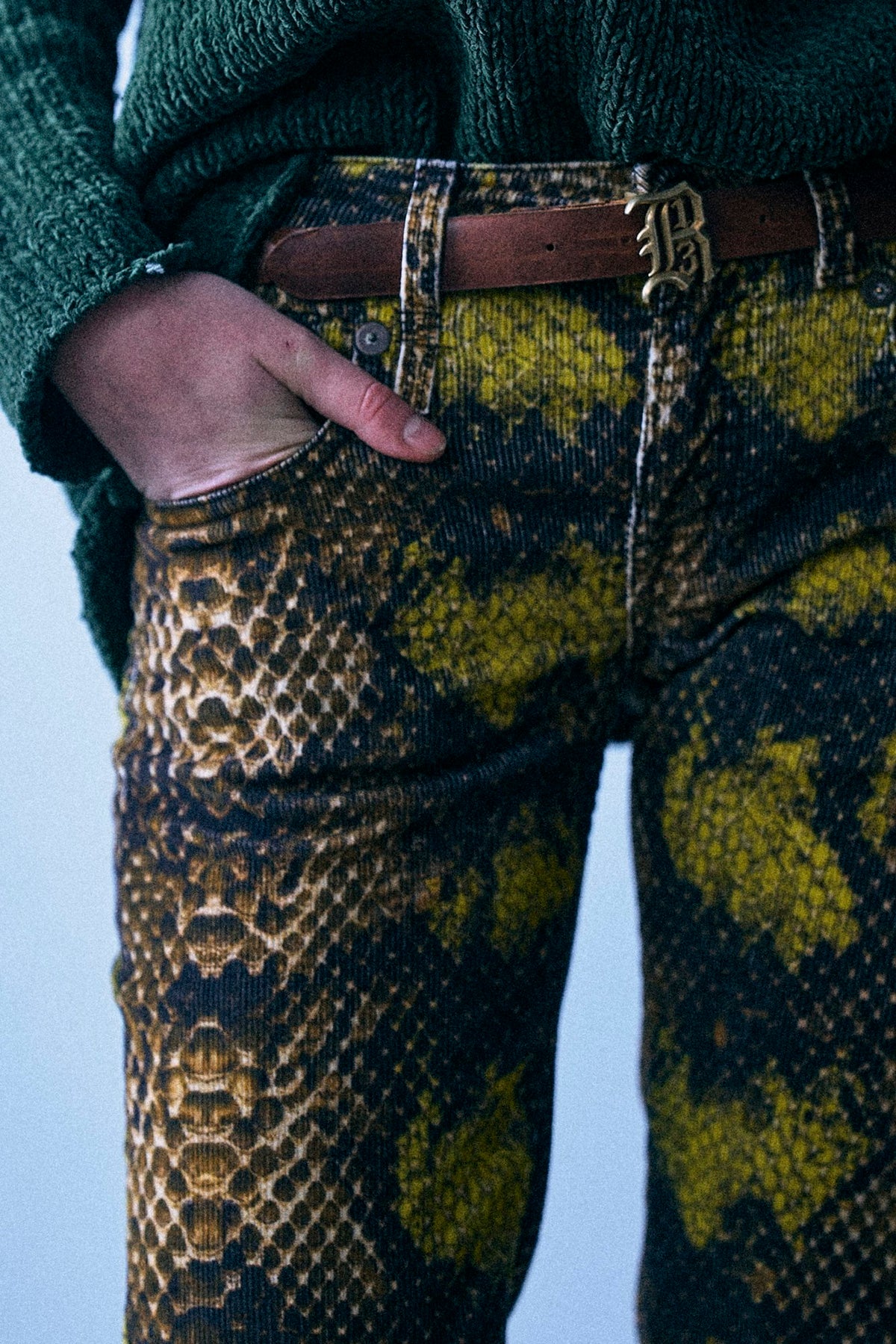Overflow Boy Flare - Brown Green Snake Stretch - R13