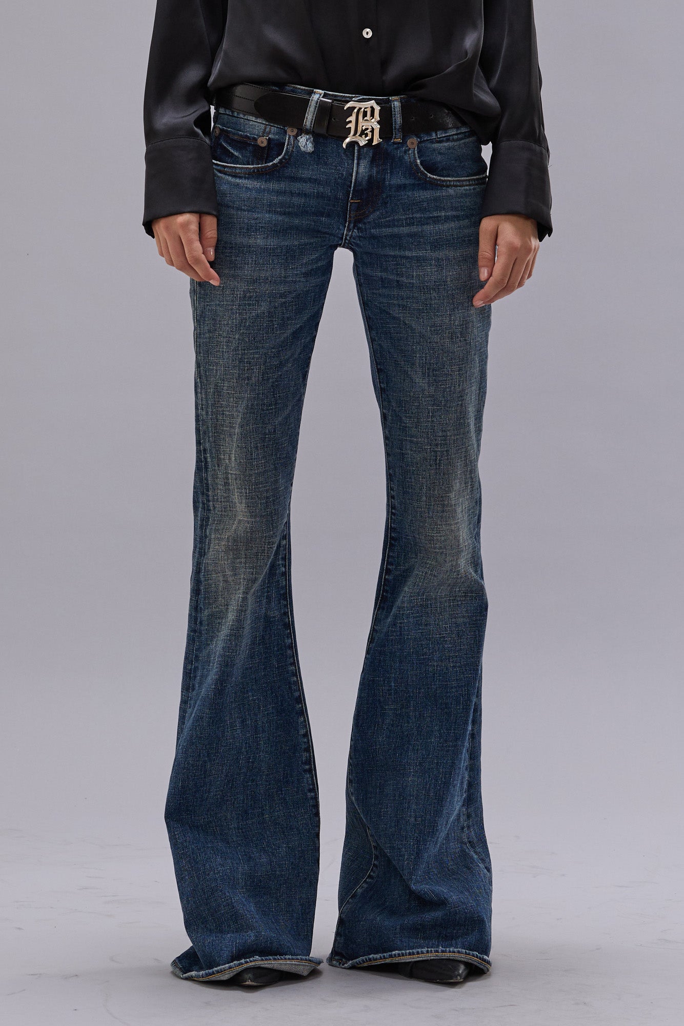 OVERFLOW BOY FLARE JEAN - MIRE BLUE STRETCH - R13