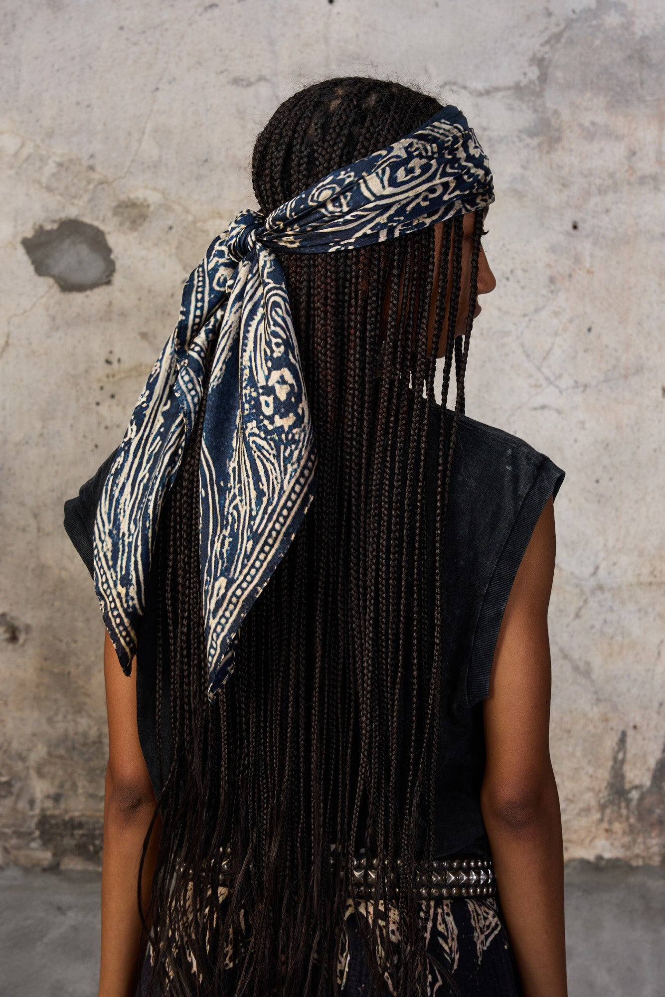 Oversized Bandana Scarf - Blue - R13
