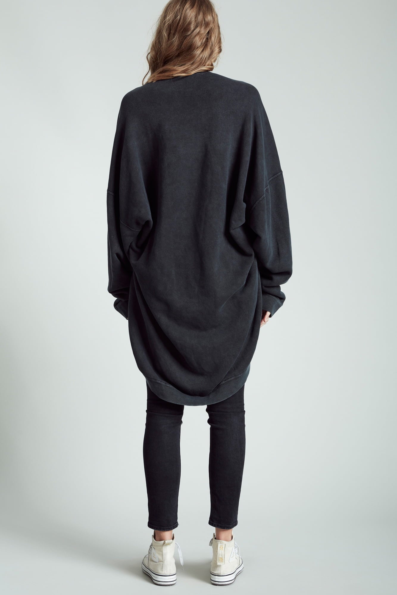 Oversized Crewneck Sweatshirt - Acid Black - R13