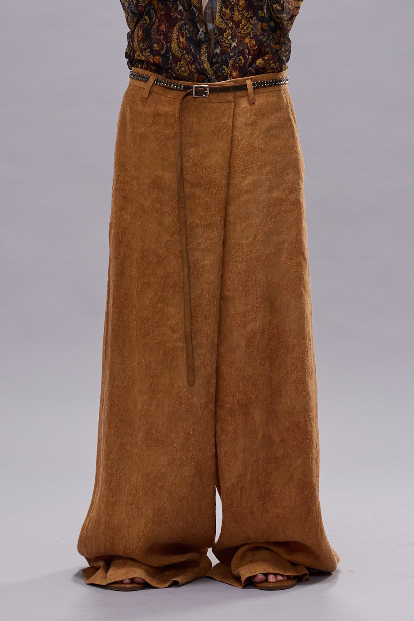 OVERSIZED CROSSOVER PANT - ORANGE FLORAL - R13