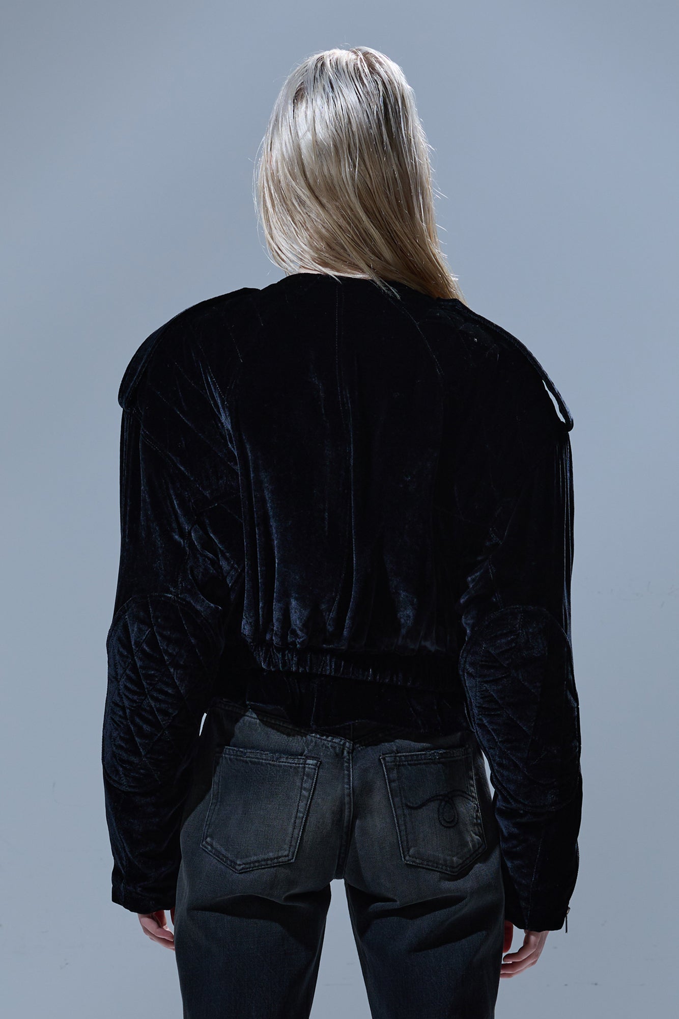 OVERSIZED MOTO JACKET - BLACK - R13