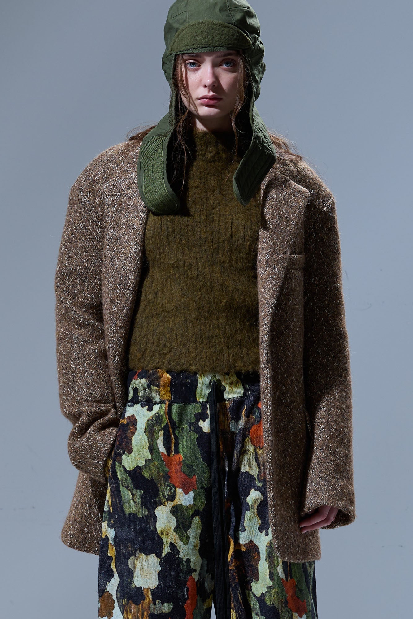 OVERSIZED RAGGED BLAZER - DARK CAMEL BROWN - R13