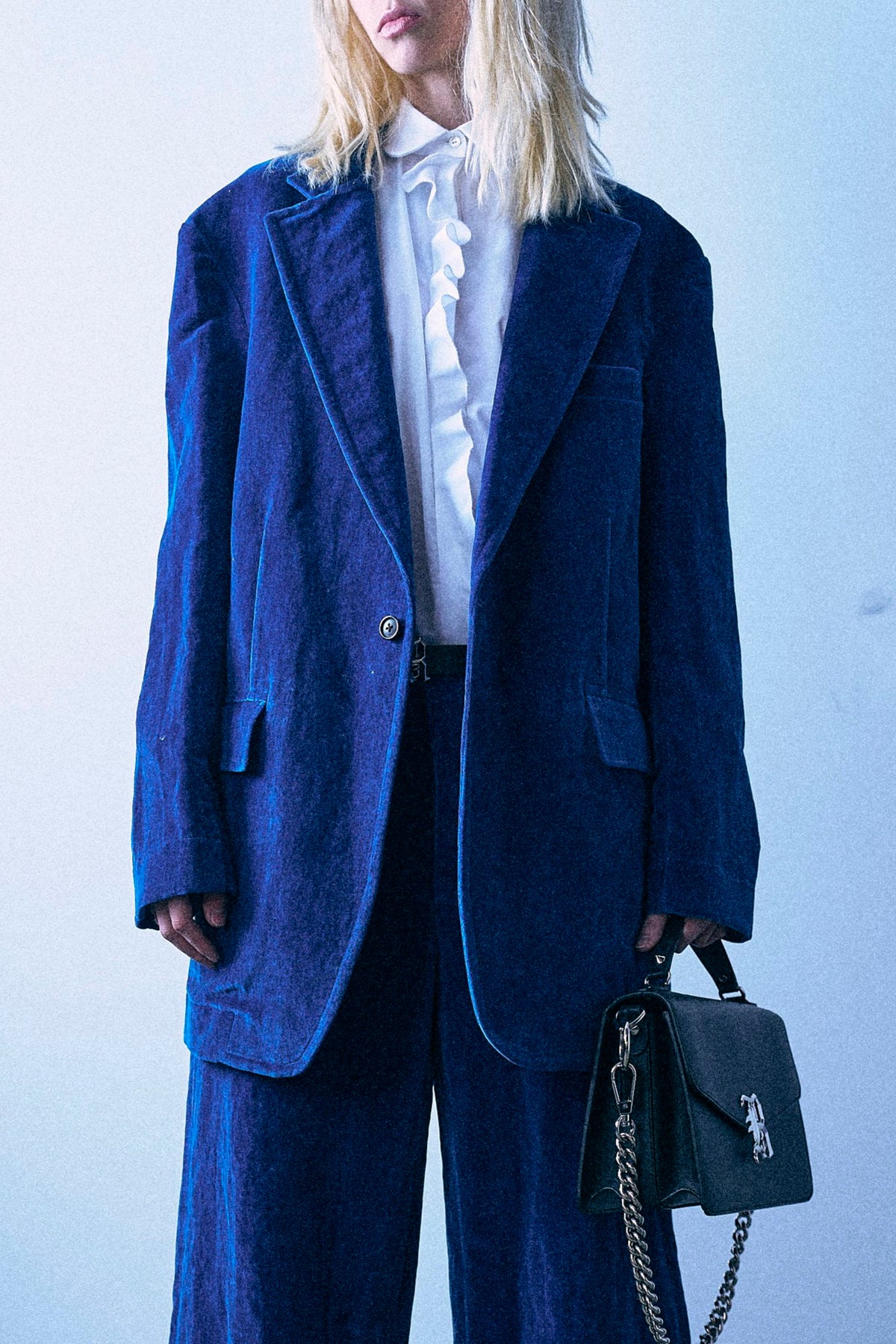 Oversized Ragged Blazer - Deep Blue - R13