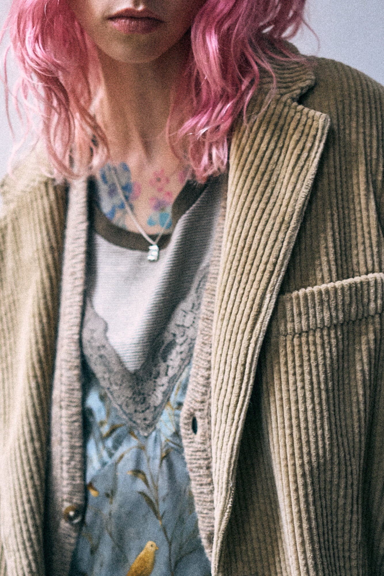 Oversized Ragged Blazer - Light Khaki - R13