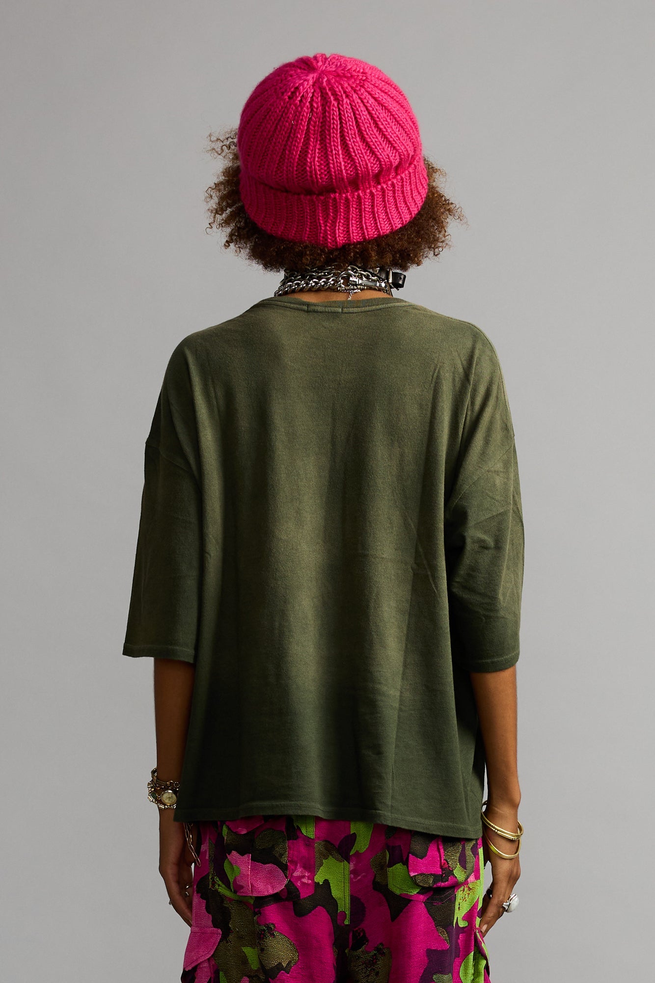 Oversized T - Washed Olive Green - R13
