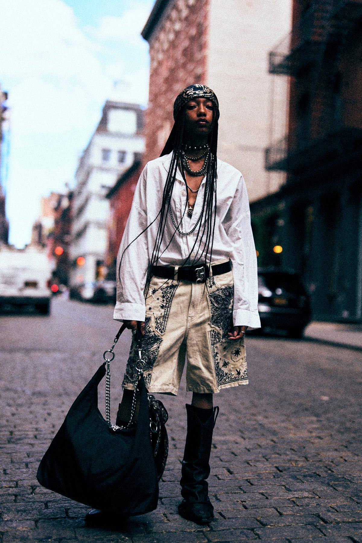 PLEATED FRONT SHIRT - WHITE - R13