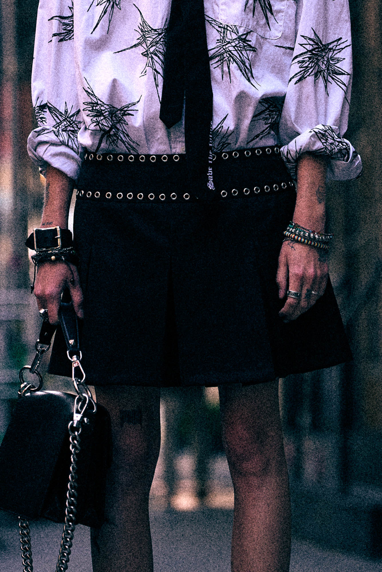 Pleated Mini Skort - Black - R13