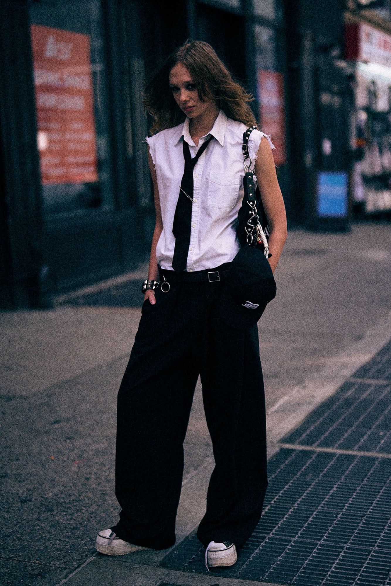 Pleated Waist Trouser - Black - R13