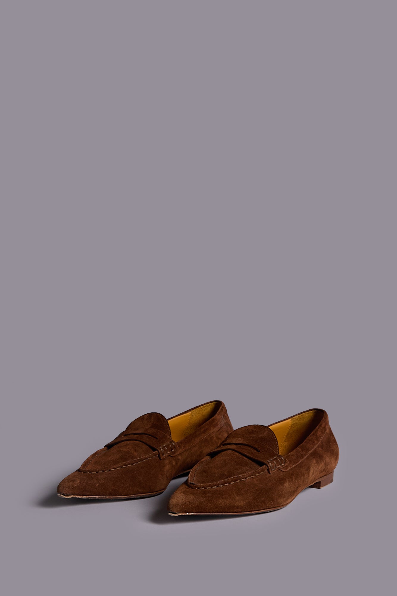 POINTED TOE LOAFER BROWN SUEDE R13