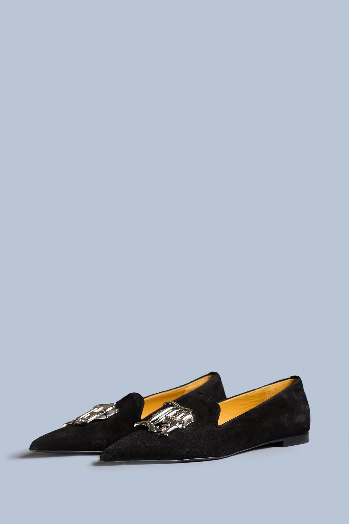 Pointy Toe Slipper - Black Suede - R13