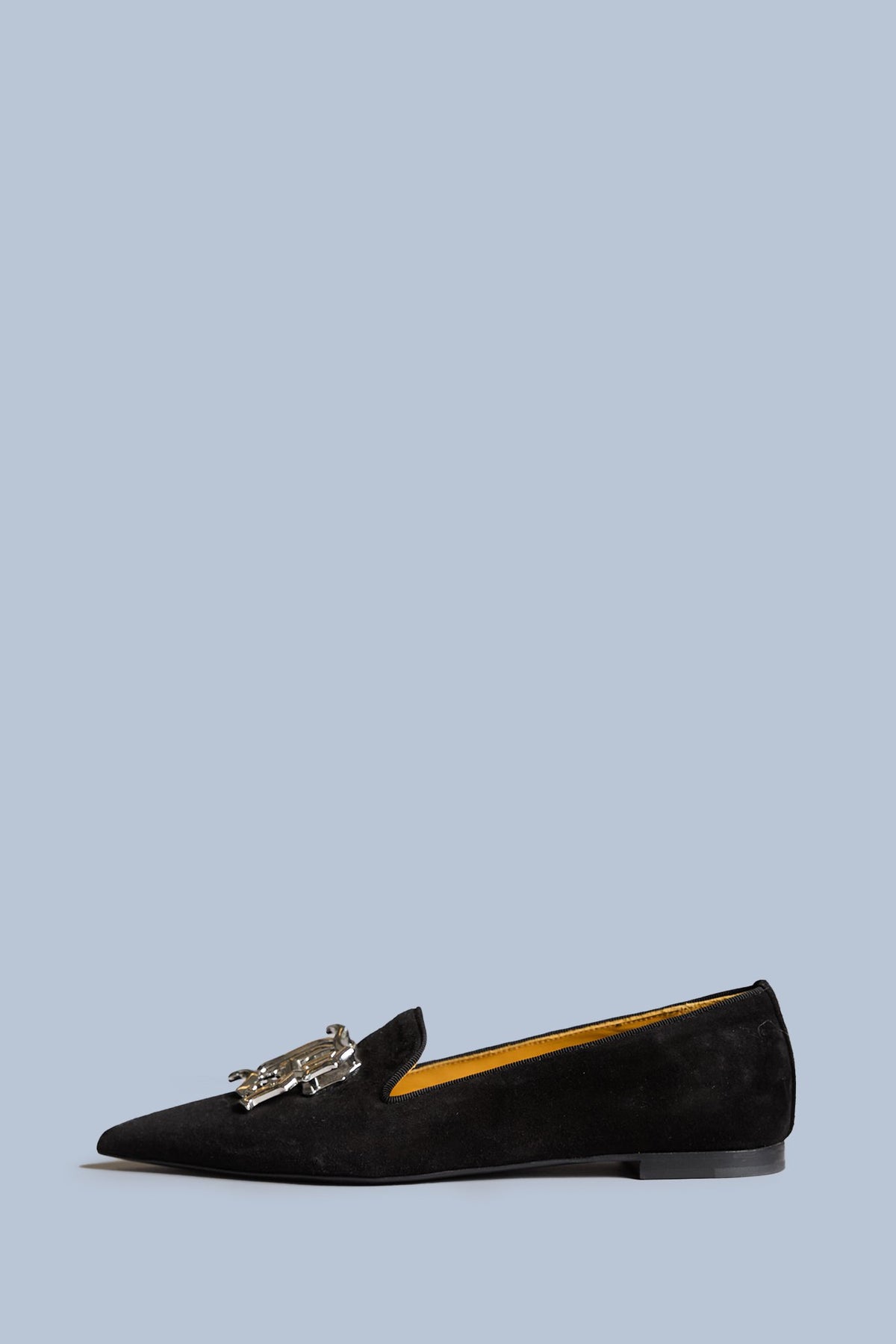 Pointy Toe Slipper - Black Suede - R13