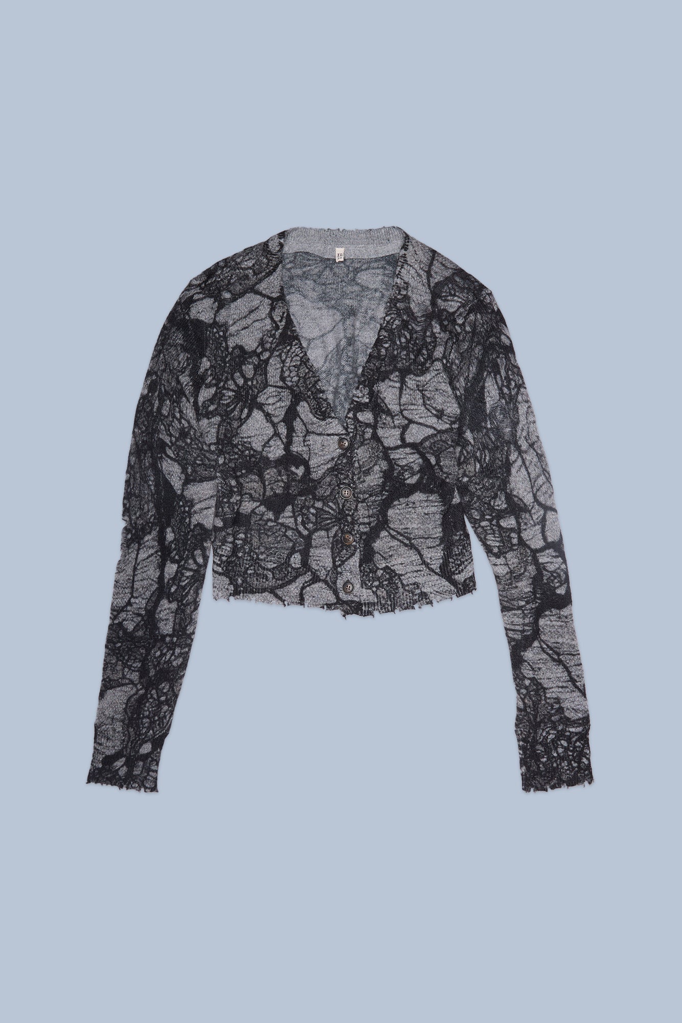 PRINTED BABY CARDIGAN - BLACK LACE - R13