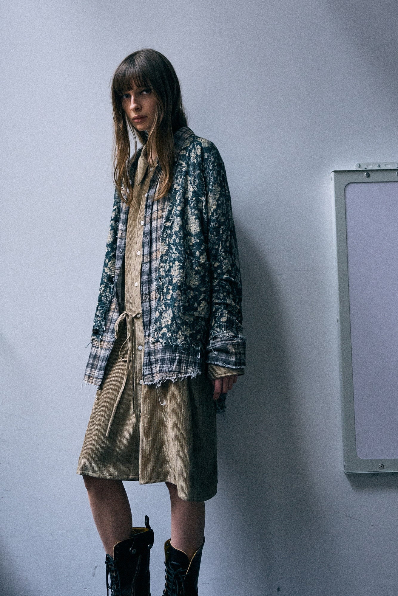 Printed Boy Cardigan - Dark Blue Floral
