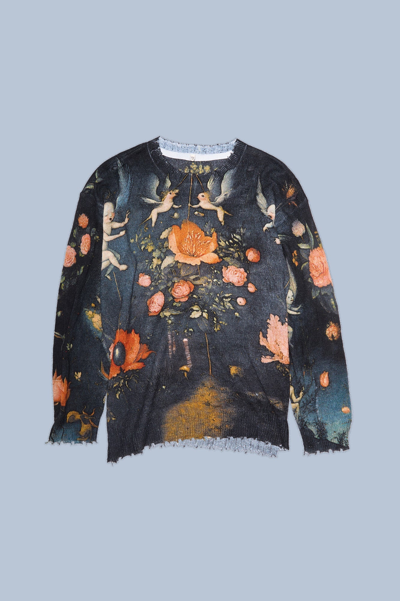 PRINTED BOYFRIEND SWEATER - MULTICOLOR BLACK - R13