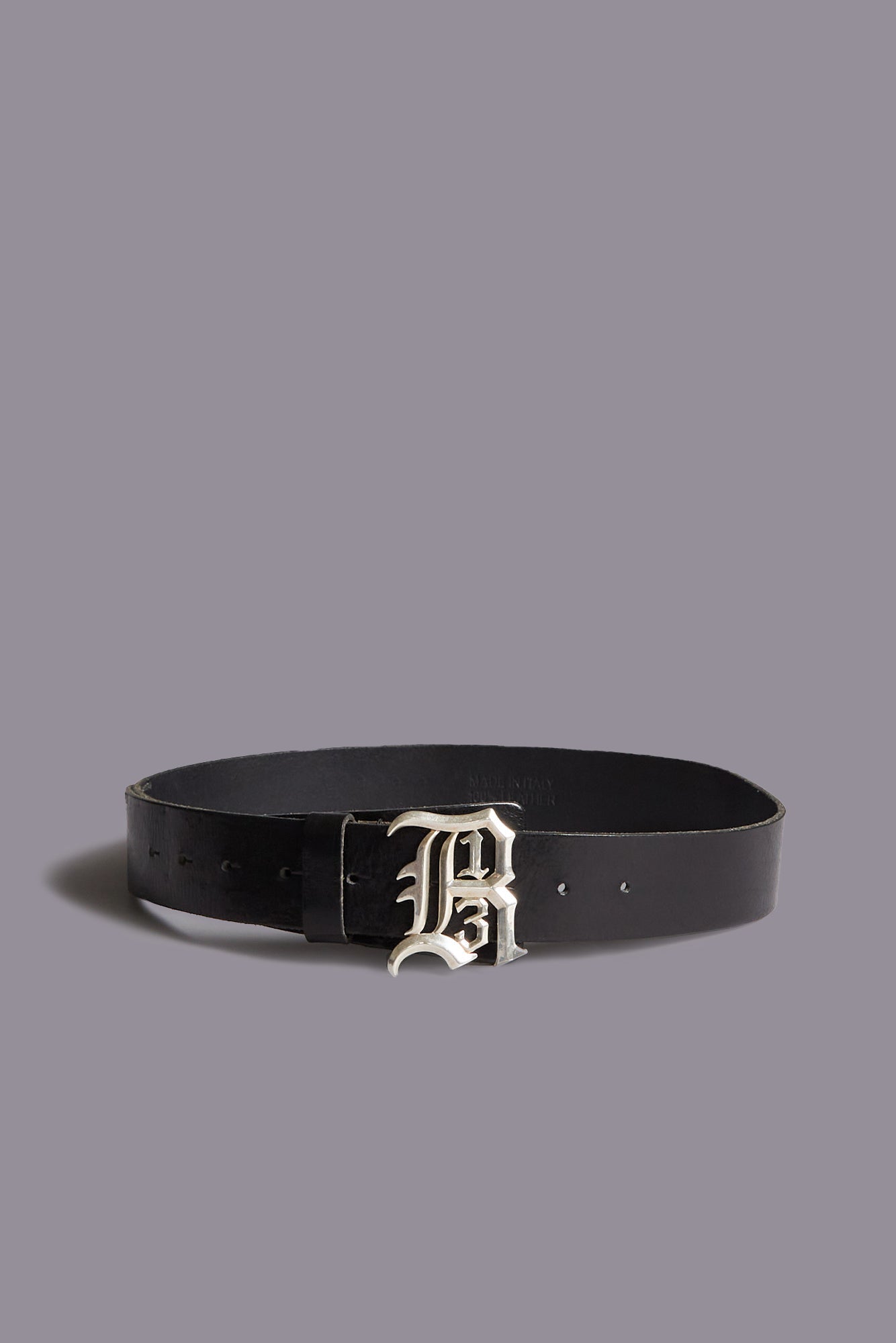 R13 LOGO BUCKLE BELT - BLACK - R13