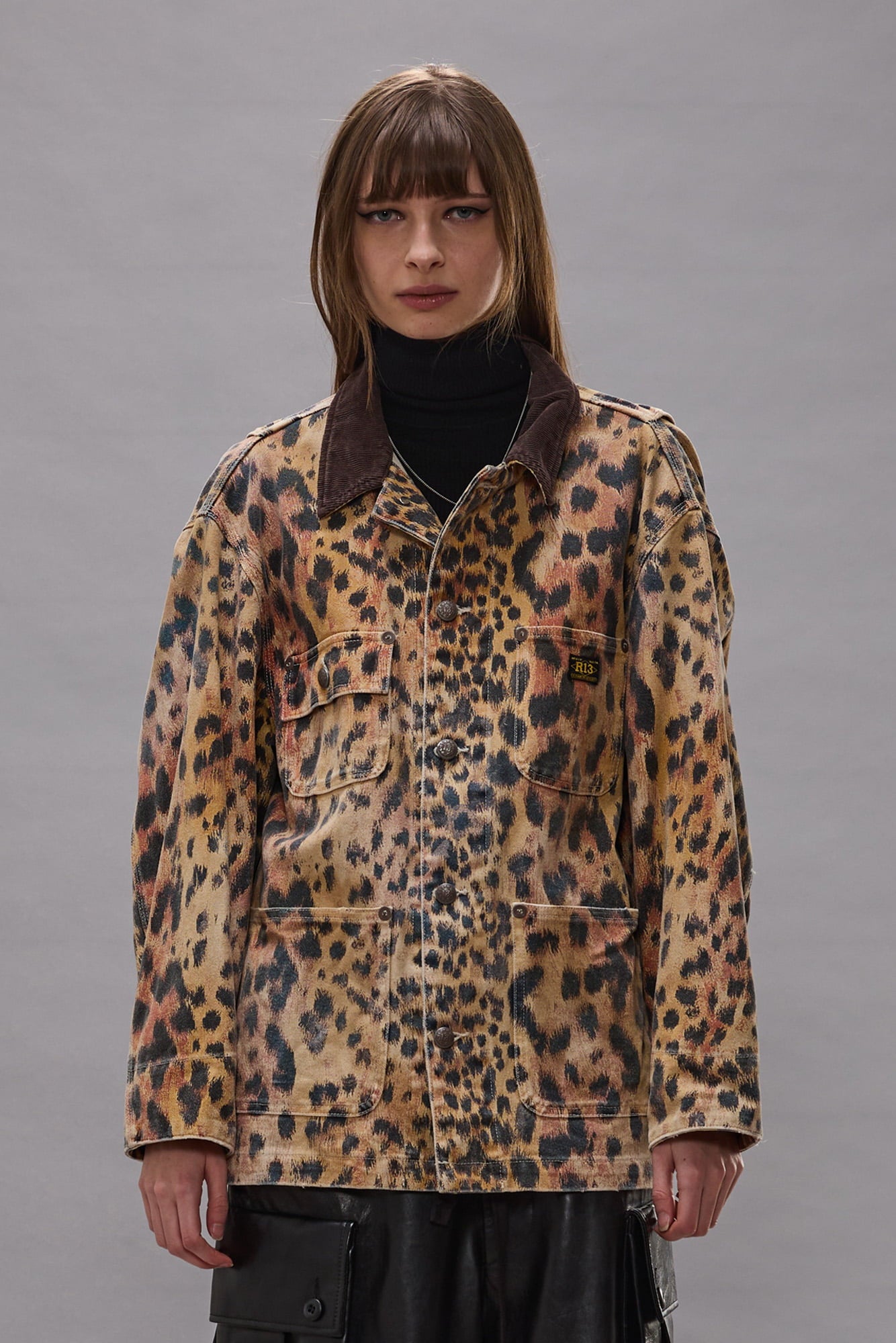 Relaxed Chore Jacket - Vintage Orange Leopard - R13