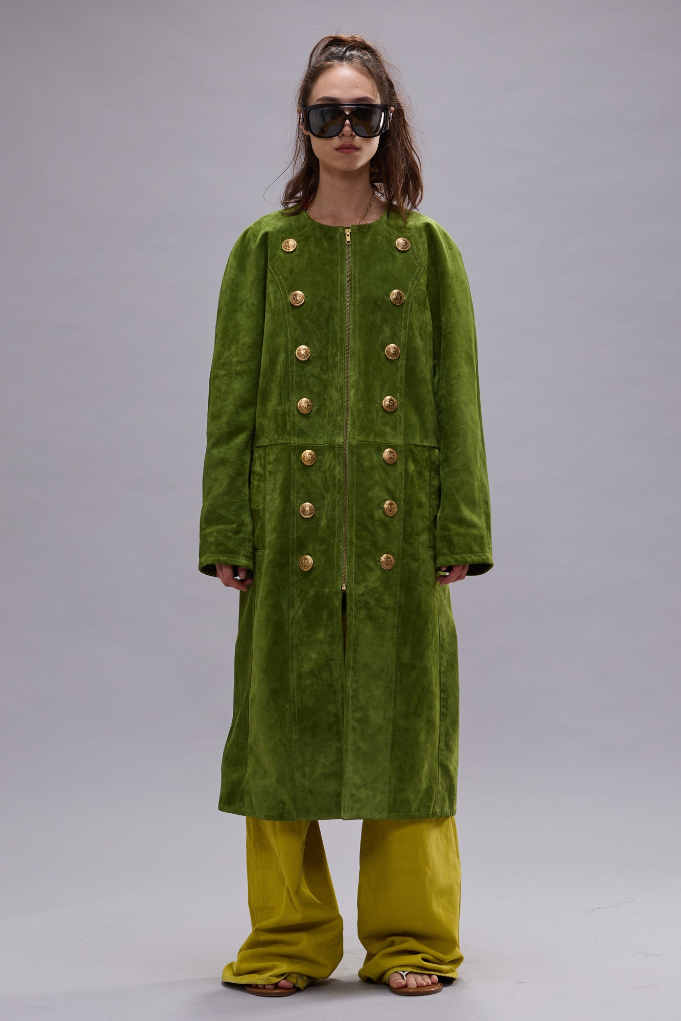 RELAXED OFFICER COAT - GREEN - R13