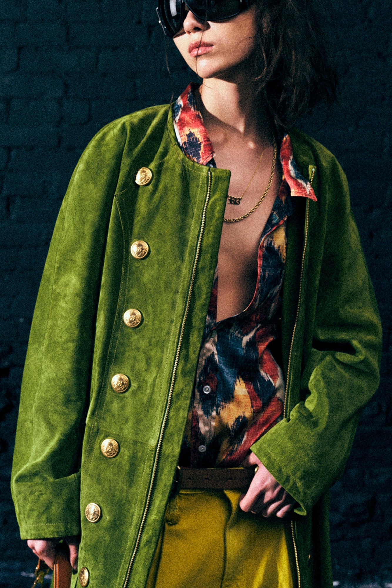 RELAXED OFFICER COAT - GREEN - R13