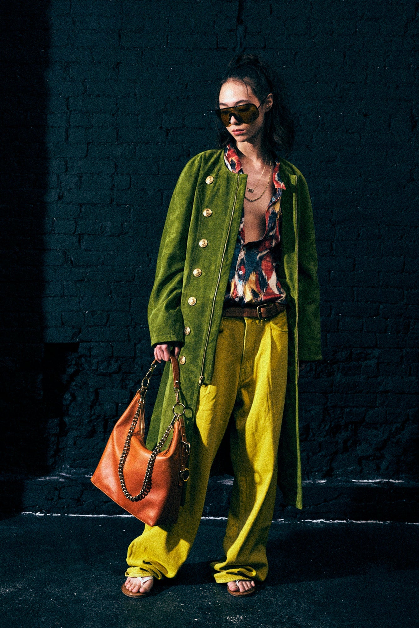 RELAXED OFFICER COAT - GREEN - R13