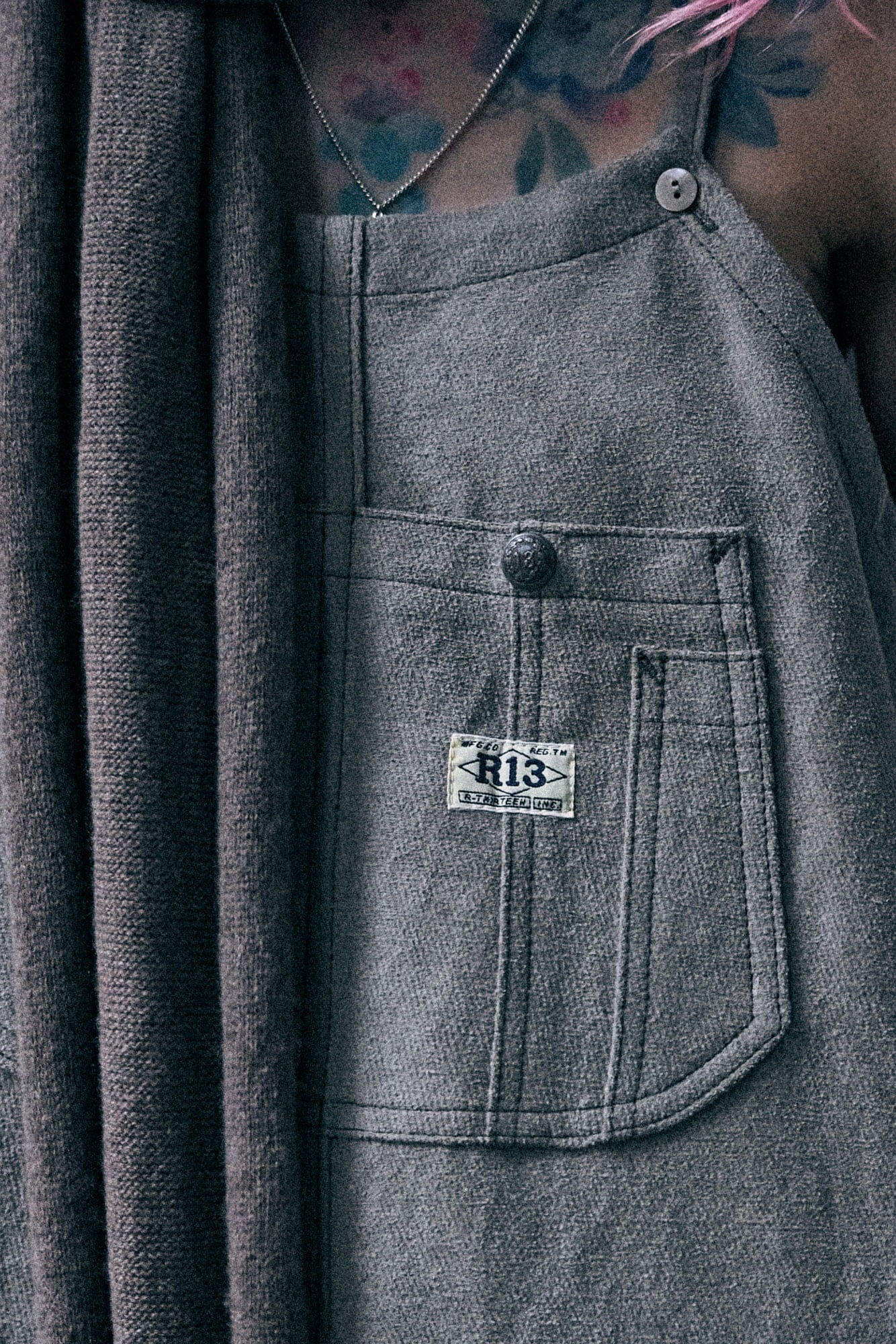 Relaxed Strappy Dress - Stone Grey - R13