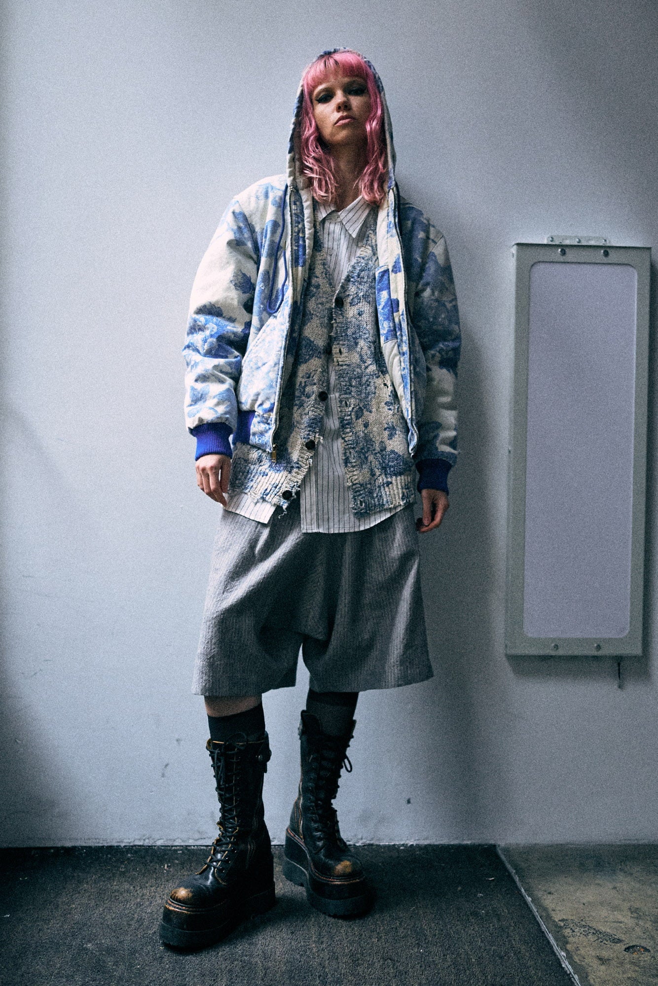 Relaxed Workwear Jacket - Washed Blue Floral - R13
