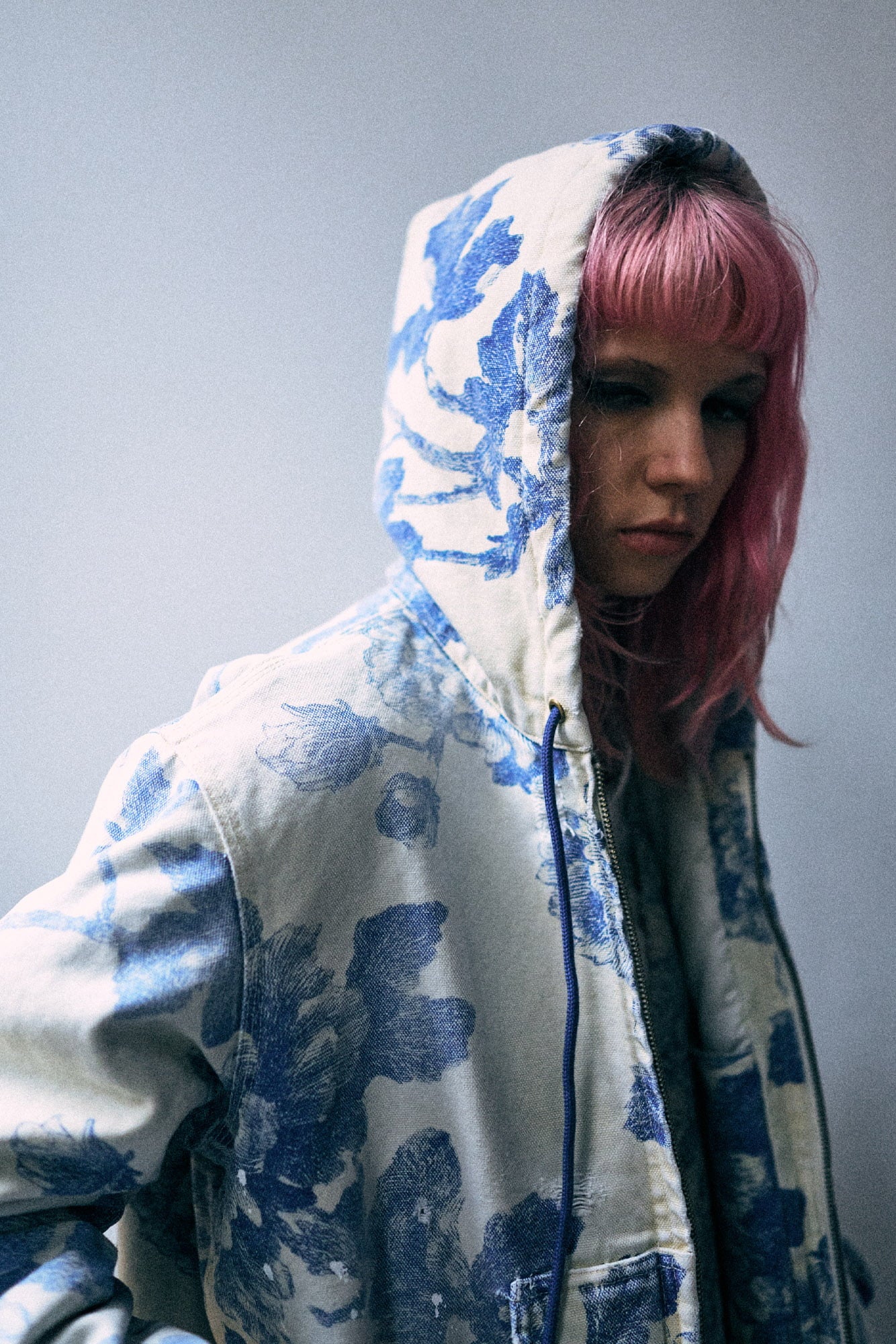 Relaxed Workwear Jacket - Washed Blue Floral - R13