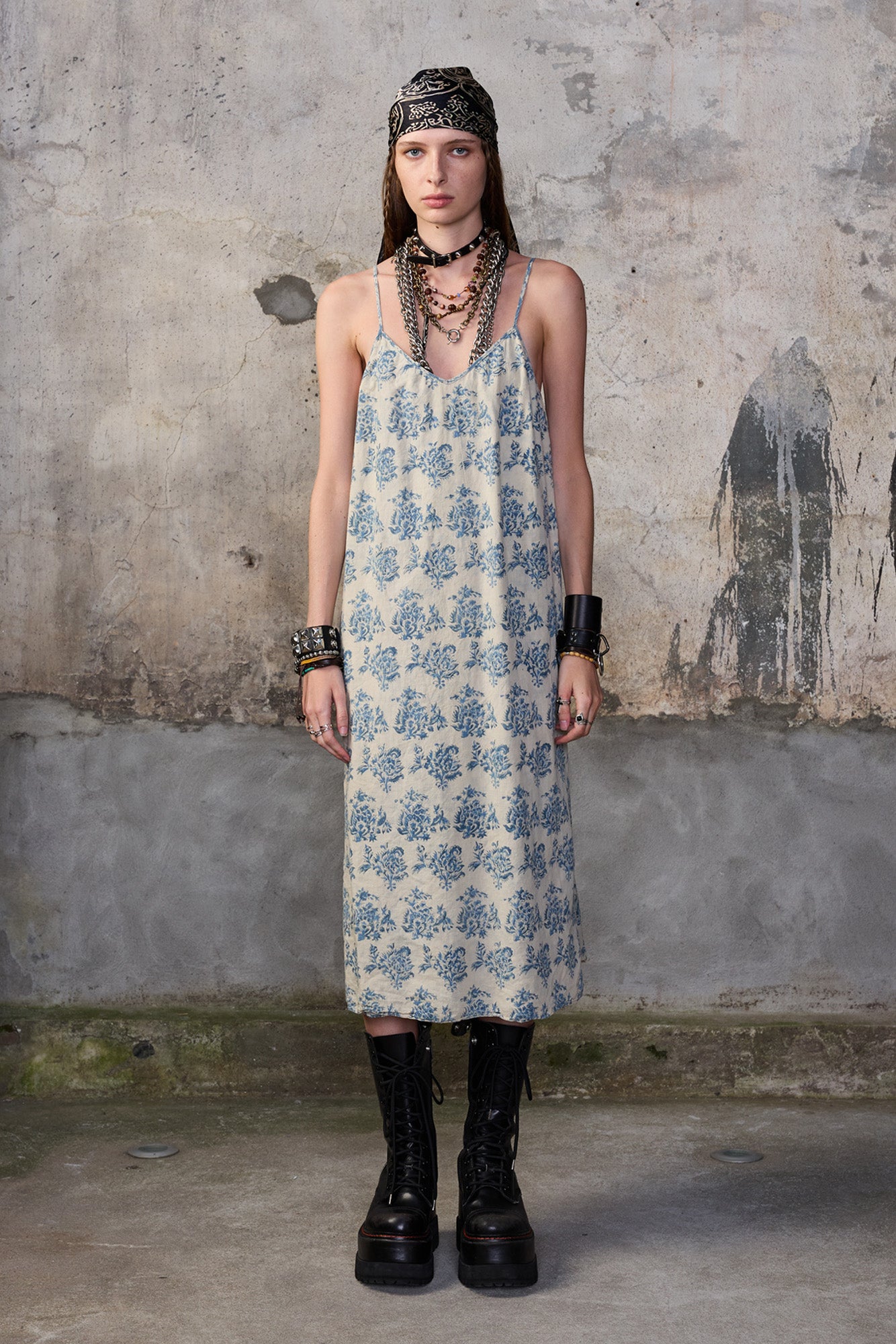 paisley slip dress REVERSIBLE SLIP DRESS - BLUE PAISLEY INDIGO PRINT
