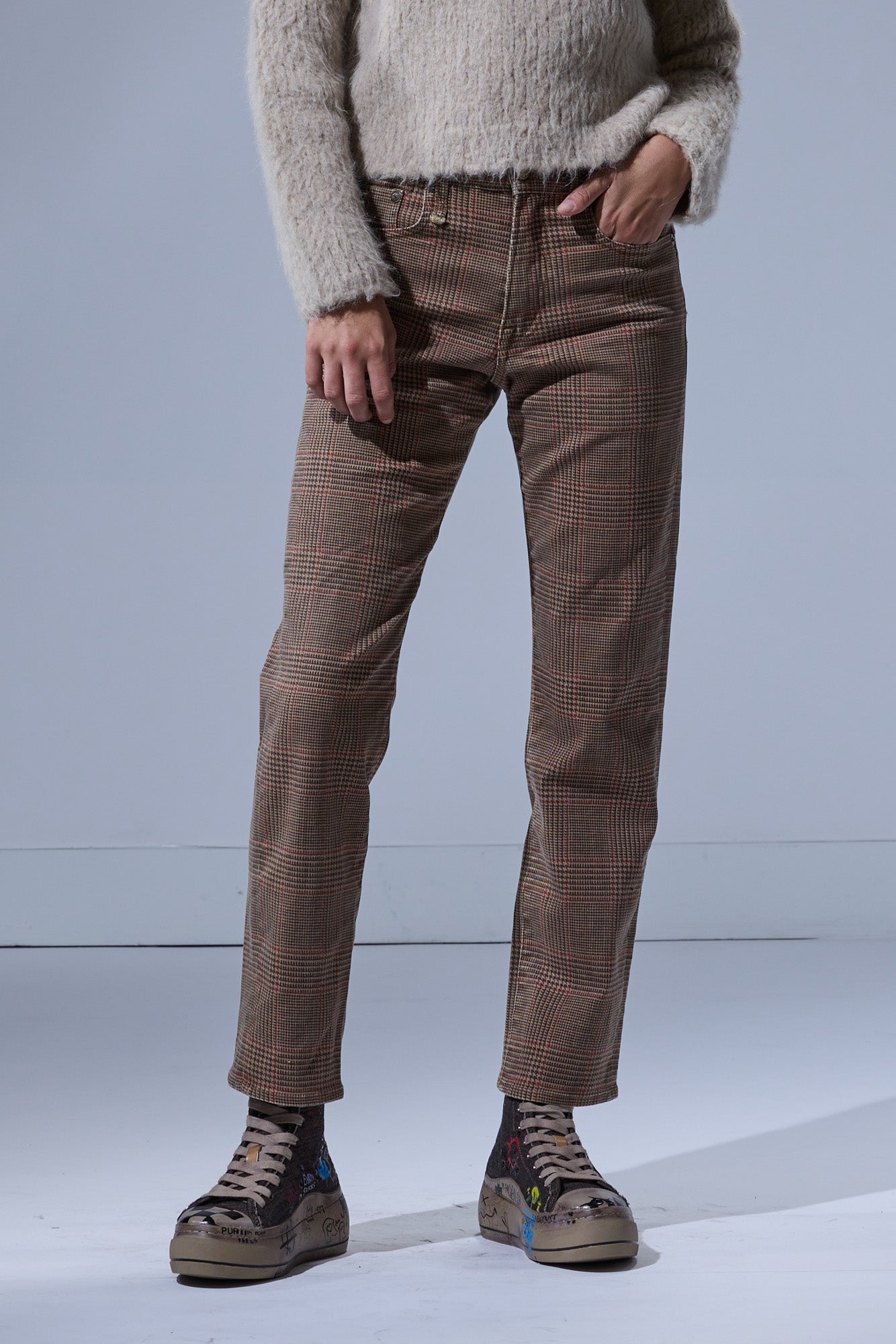 ROMEO JEAN - BROWN GLENPLAID - R13