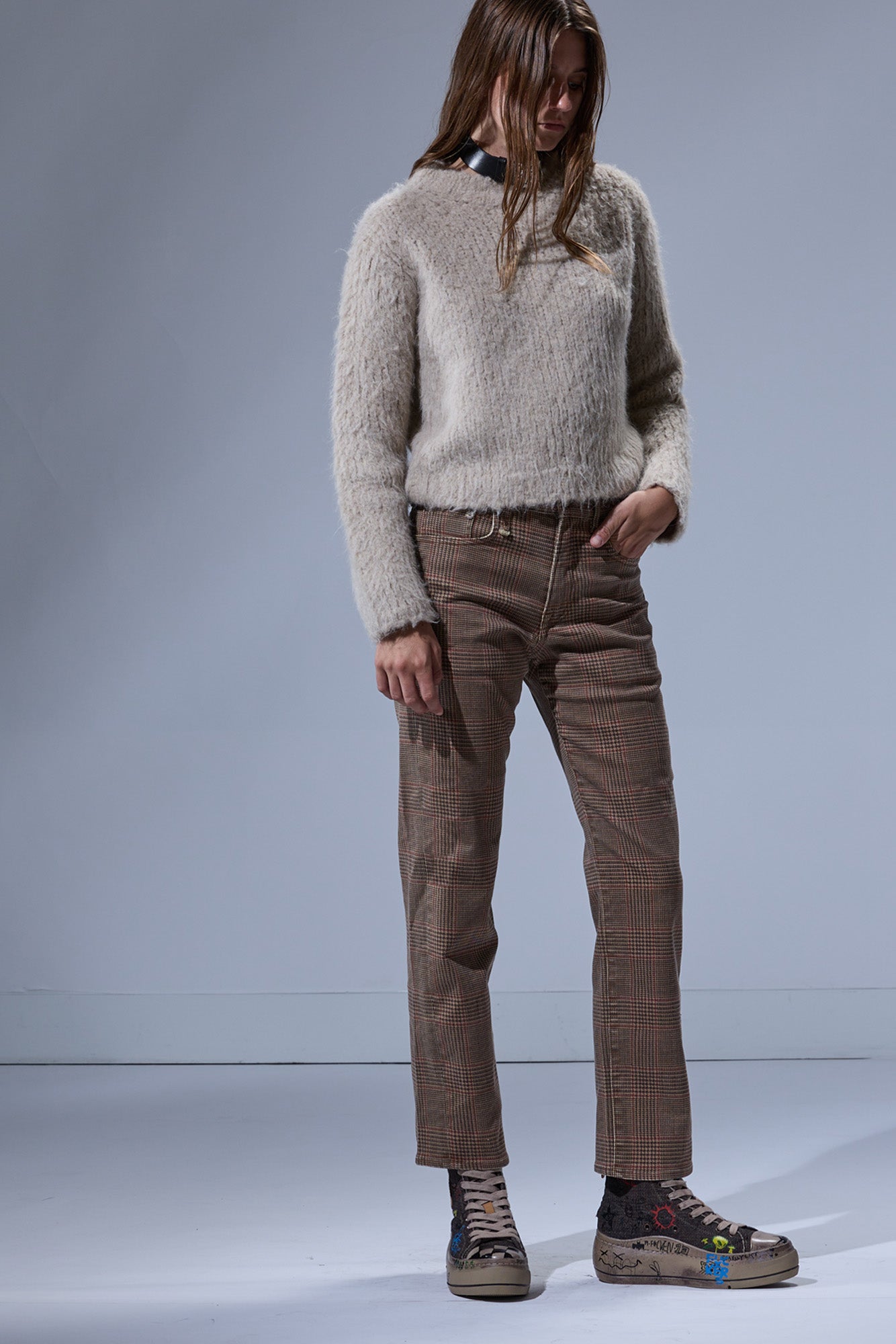 ROMEO JEAN - BROWN GLENPLAID