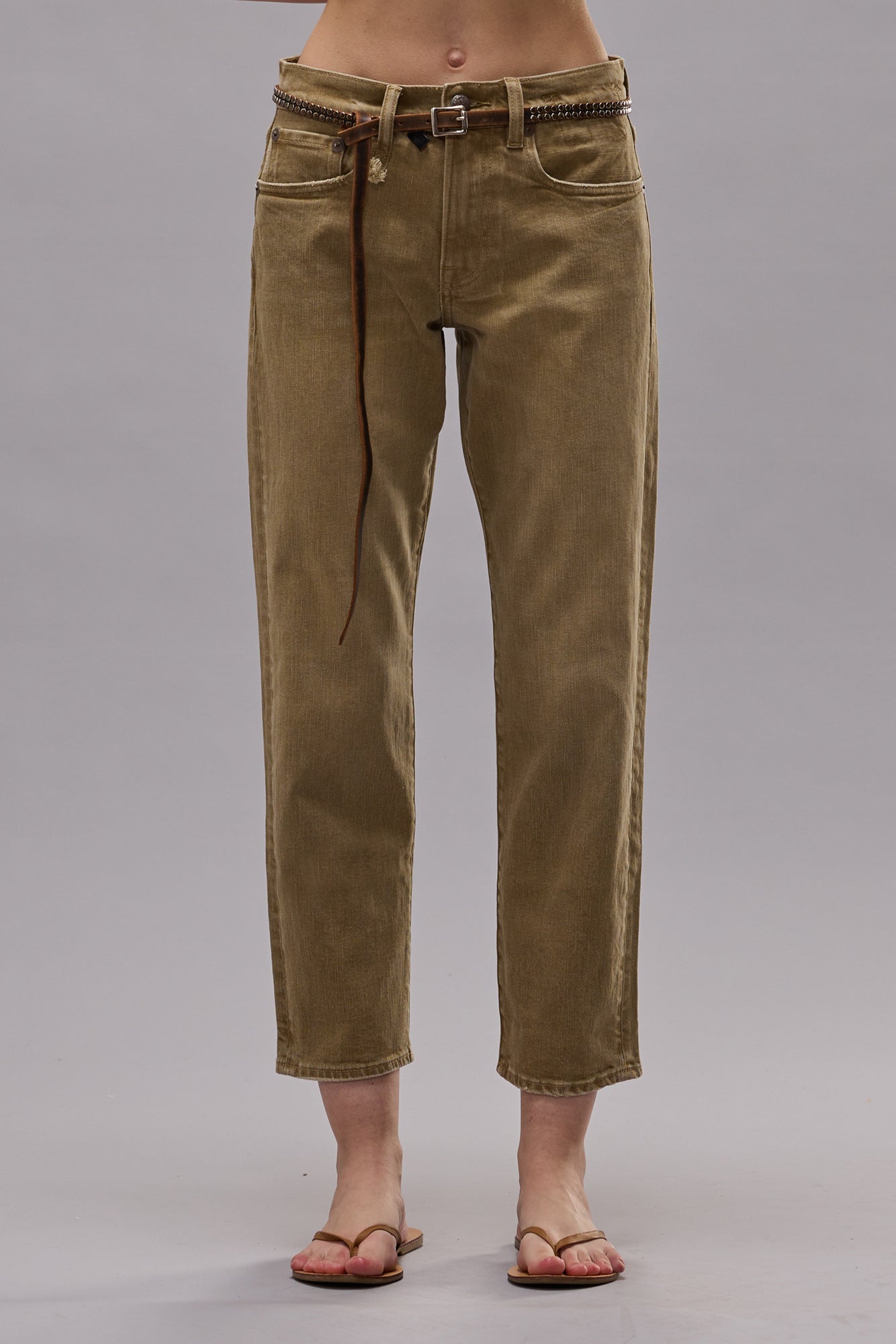 ROMEO JEAN - OLIVE GREEN HAZE STRETCH - R13