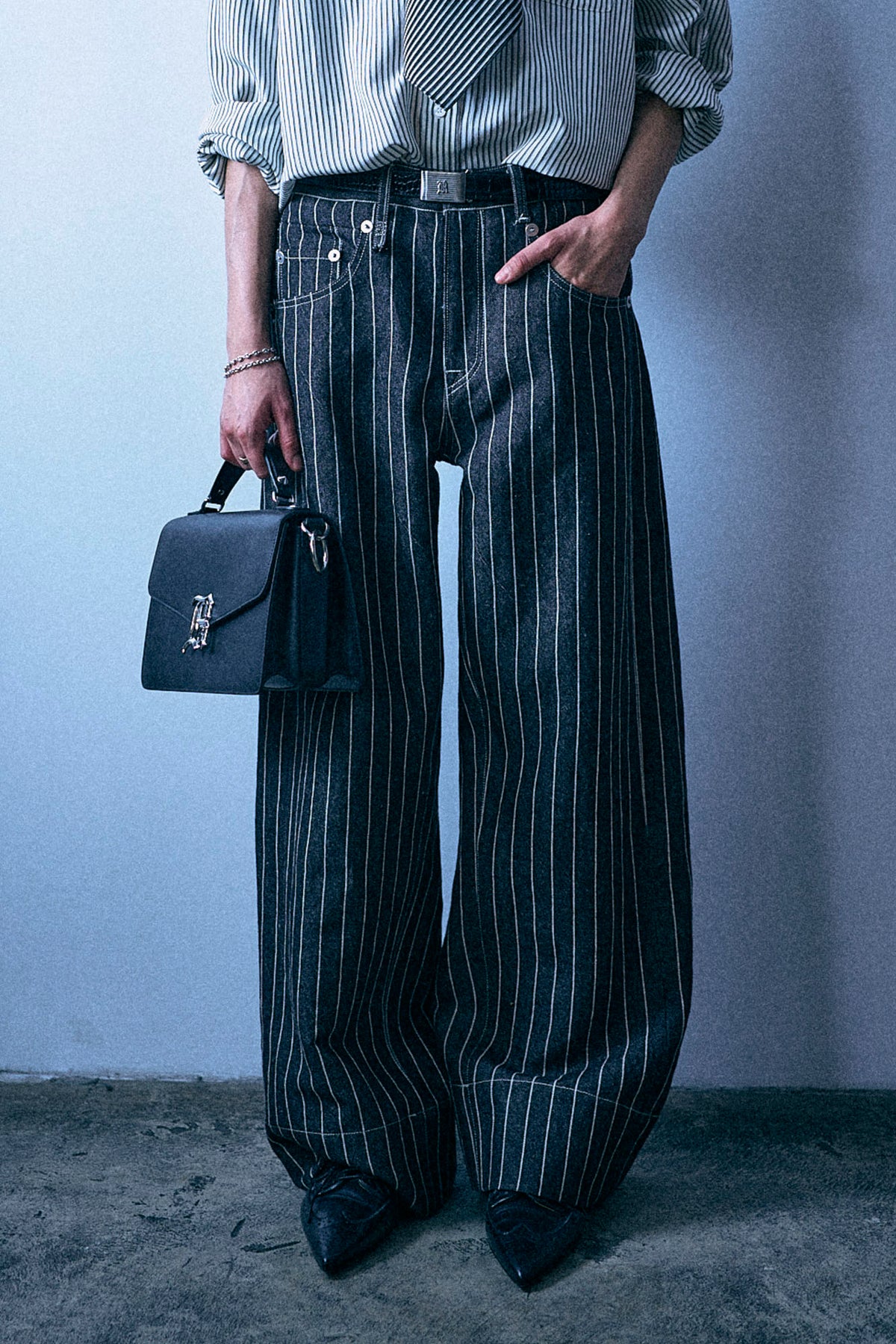 Roxanne Jean - Black Ecru Stripe - R13