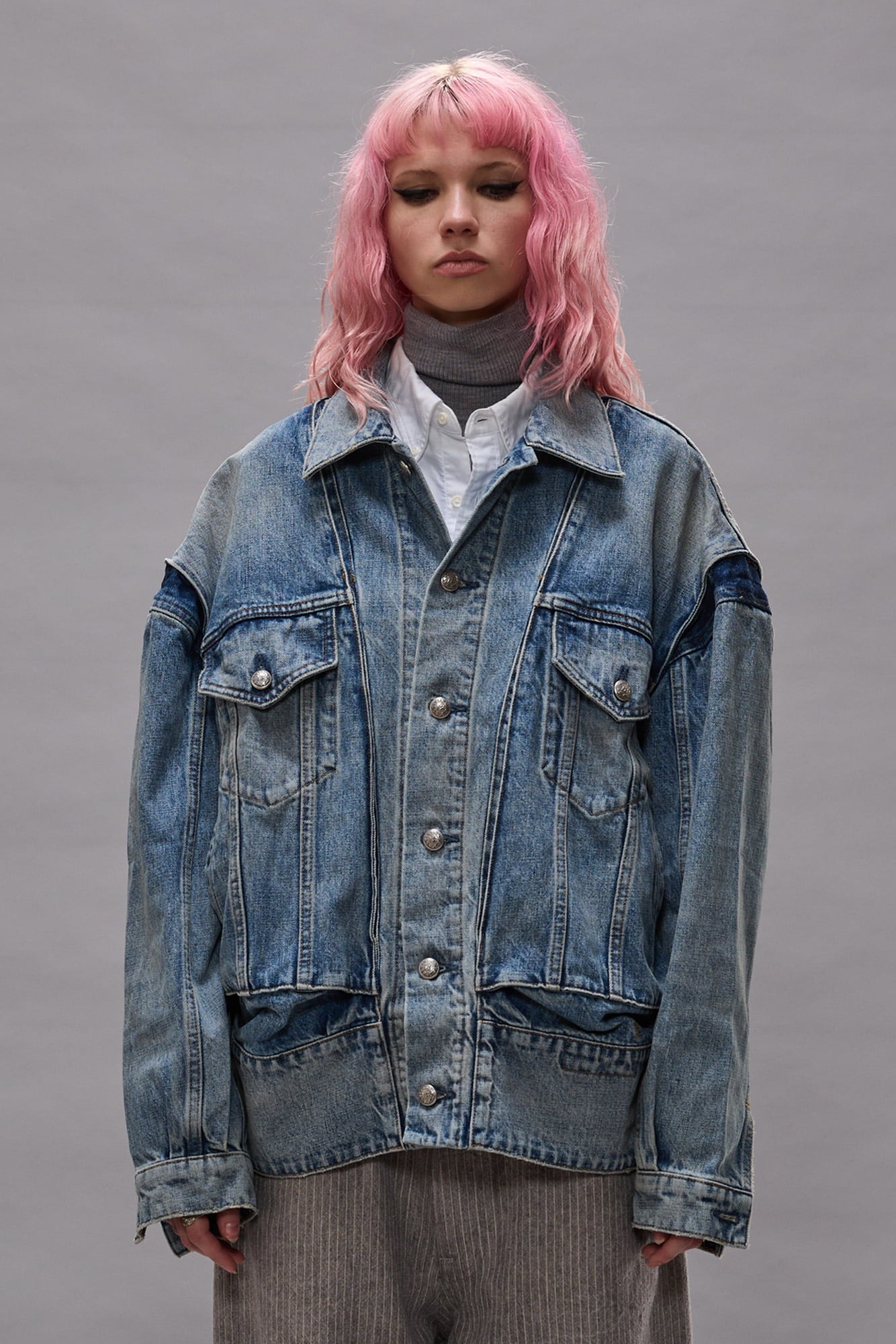 Roxy Denim Moto Jacket - Wilted Blue - R13