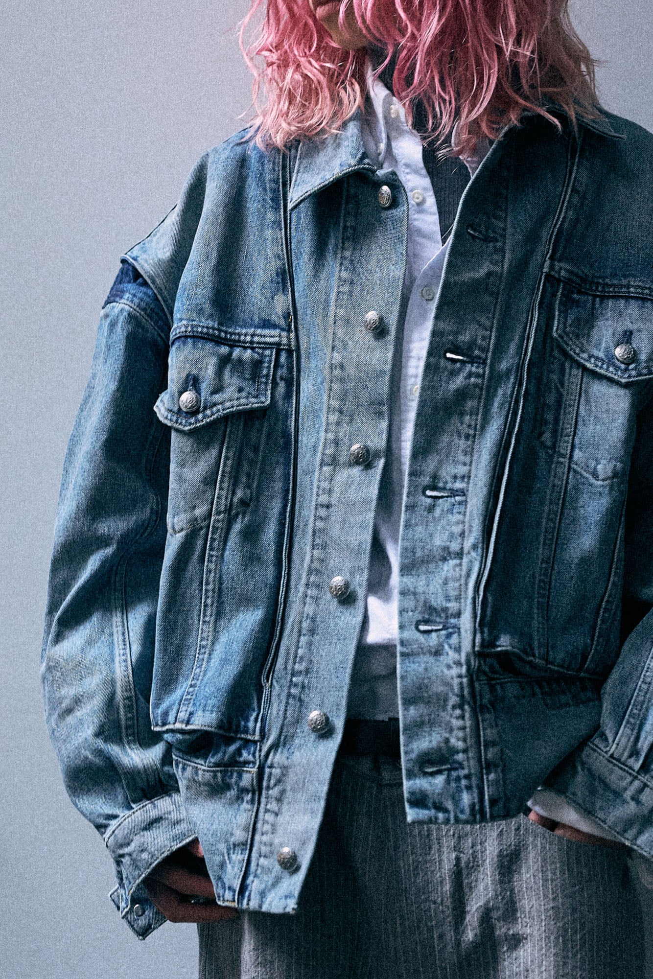 Roxy Denim Moto Jacket - Wilted Blue - R13