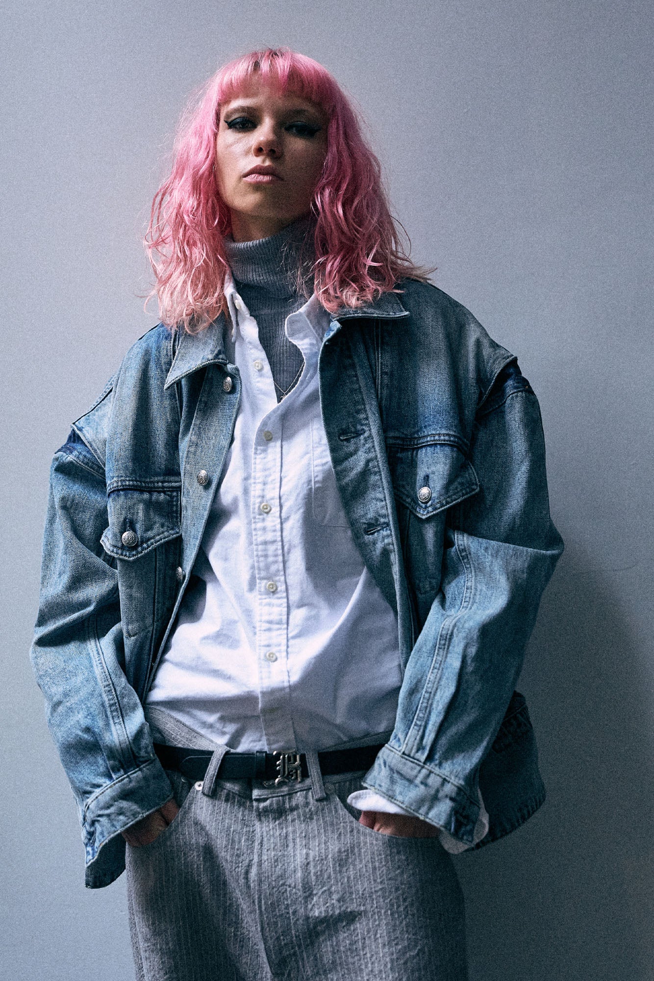 Roxy Denim Moto Jacket - Wilted Blue - R13