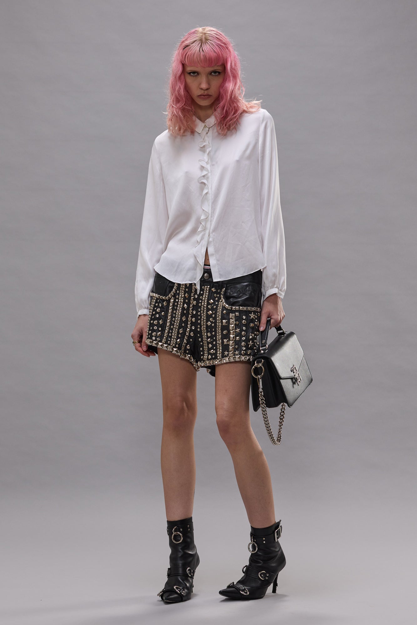 RUFFLE BLOUSE - WHITE - R13