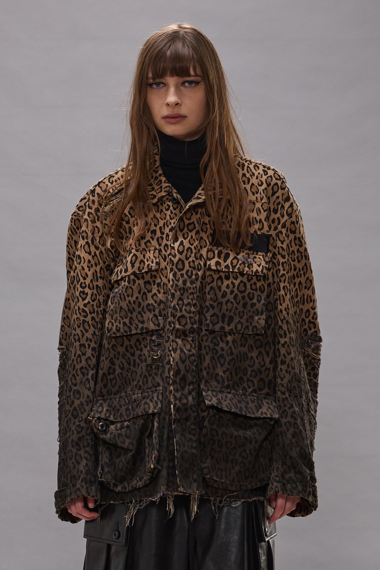 Shredded Abu Jacket - Brown Leopard - R13