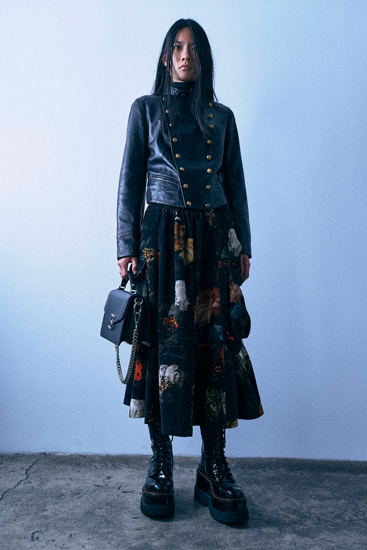 Shrunken Leather Peacoat - Black - R13