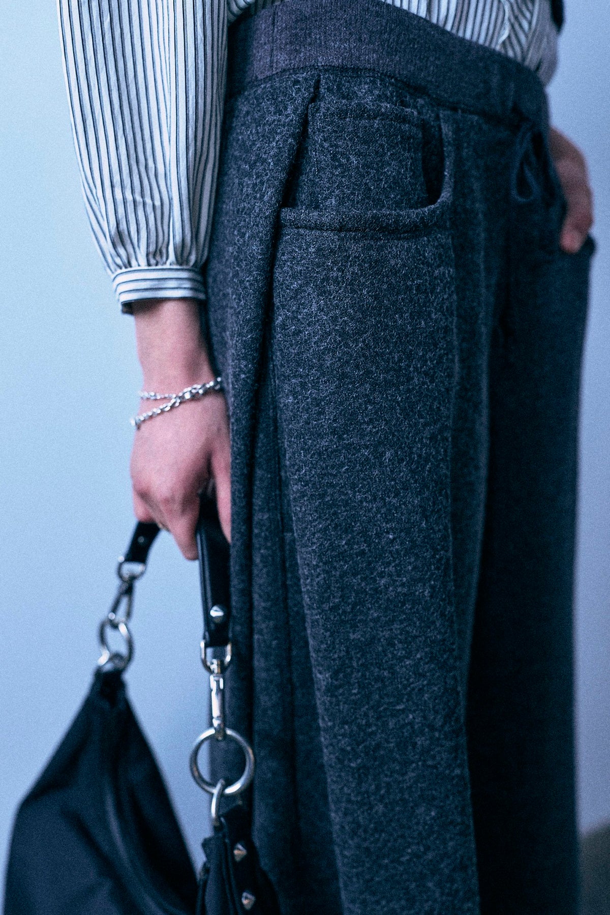 Side Pleat Sweatpant - Charcoal Grey - R13